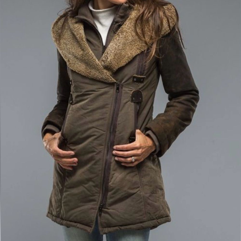 Axel's Vail Colorado Parka  With Leather and Real Fur